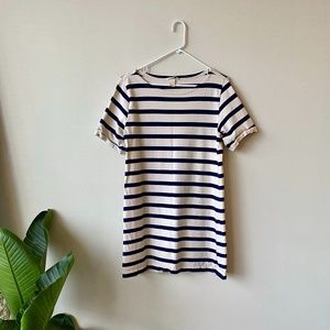 H&M Blue and White Striped T-Shirt Dress